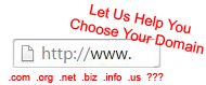Let us help you Choose your Domain Name.